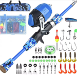 便携鱼竿 小小探险家的第一根鱼竿：伸缩便携套装，开启户外垂钓乐趣