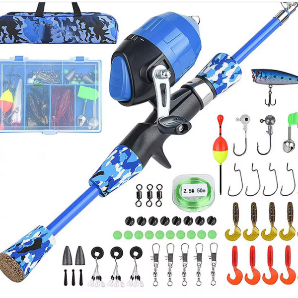 便携鱼竿 小小探险家的第一根鱼竿：伸缩便携套装，开启户外垂钓乐趣